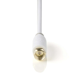 Nedis CSBW41000WT50 Satelliet- En Antennekabel F Male - F Male 5,0 M Wit Nedis CSBW41000WT50 Satelliet- En Antennekabel F Male - F Male 5,0 M Wit
