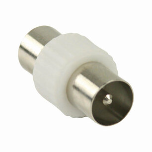 Nedis CSGB40940WT Coaxadapter Iec (coax) Male - Iec (coax) Male Wit Nedis CSGB40940WT Coaxadapter Iec (coax) Male - Iec (coax) Male Wit