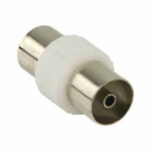 Nedis CSGB40941WT Coaxadapter Iec (coax) Female - Iec (coax) Female Wit Nedis CSGB40941WT Coaxadapter Iec (coax) Female - Iec (coax) Female Wit
