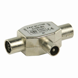 Nedis CSGB40951ME Coaxsplitter Iec (coax) Male - 2x Iec (coax) Female Metaal Nedis CSGB40951ME Coaxsplitter Iec (coax) Male - 2x Iec (coax) Female Metaal