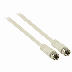 Nedis CSGB41000WT30 Satelliet- En Antennekabel F Male - F Male 3,0 M Wit Nedis CSGB41000WT30 Satelliet- En Antennekabel F Male - F Male 3,0 M Wit