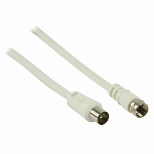Nedis CSGP41800WT30 Satelliet- En Antennekabel F Male - Iec (coax) Male 3,0 M Wit Nedis CSGP41800WT30 Satelliet- En Antennekabel F Male - Iec (coax) Male 3,0 M Wit