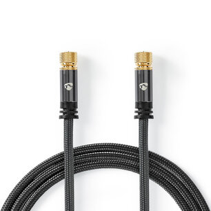 Nedis CSTB41000GY50 Satelliet- En Antennekabel F Male - F Male 5,0 M Gun Metal Grey Nedis CSTB41000GY50 Satelliet- En Antennekabel F Male - F Male 5,0 M Gun Metal Grey