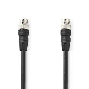 Nedis CVGL01000BK20 Bnc-videokabel Bnc Male Bnc Male Vernikkeld 75 Ohm 2.00 M Rond Pvc Zwart Label Nedis CVGL01000BK20 Bnc-videokabel Bnc Male Bnc Male Vernikkeld 75 Ohm 2.00 M Rond Pvc Zwart Label