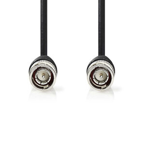 Nedis CVGP01000BK10 Bnc-videokabel Bnc Male - Bnc Male 1,0 M Zwart Nedis CVGP01000BK10 Bnc-videokabel Bnc Male - Bnc Male 1,0 M Zwart