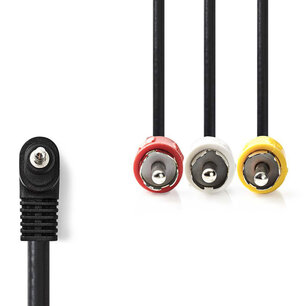 Nedis CVGP22400BK10 3,5 Mm Av-kabel 3,5 Mm Av Male - 3x Rca Male 1,0 M Zwart Nedis CVGP22400BK10 3,5 Mm Av-kabel 3,5 Mm Av Male - 3x Rca Male 1,0 M Zwart