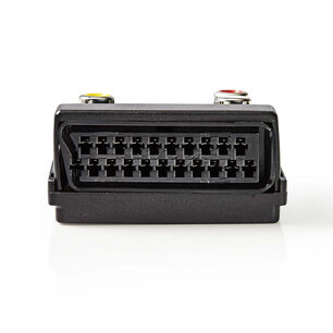Nedis CVGP31903BK Schakelbare Scart-adapter Scart Male - Scart Female + S-video Female + 3x Rca Female Zwart Nedis CVGP31903BK Schakelbare Scart-adapter Scart Male - Scart Female + S-video Female + 3x Rca Female Zwart