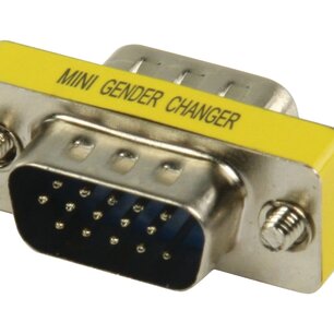 Valueline Gchd-mm15p Metalen Mini Vga Adapter Hd15p Mannelijk - Hd15p Mannelijk Valueline Gchd-mm15p Metalen Mini Vga Adapter Hd15p Mannelijk - Hd15p Mannelijk