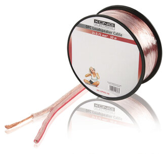 König KN-LSP02R-50 Luidsprekerkabel Op Rol 2x 0.75 Mm² 50.0 M Transparant König KN-LSP02R-50 Luidsprekerkabel Op Rol 2x 0.75 Mm² 50.0 M Transparant