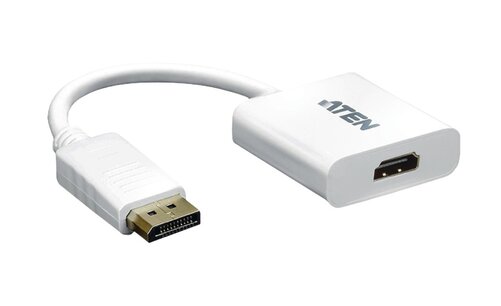 Aten VC985-AT Displayport Kabel Displayport Male - Hdmi Male 0.15 M Wit Aten VC985-AT Displayport Kabel Displayport Male - Hdmi Male 0.15 M Wit