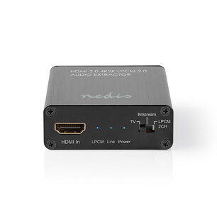 Nedis VEXT3470AT Hdmiâ„¢ Audio-extractor Digitaal En Stereo - 1x Hdmiâ„¢ Ingang 1x Hdmiâ„¢-uitgang + Toslink + 3,5 Mm Nedis VEXT3470AT Hdmiâ„¢ Audio-extractor Digitaal En Stereo - 1x Hdmiâ„¢ Ingang 1x Hdmiâ„¢-uitgang + Toslink + 3,5 Mm