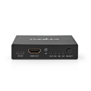 Nedis VSWI3493AT Hdmiâ„¢-switch 3 Poort(en) 3x Hdmiâ„¢ Input Hdmiâ„¢ Output 8k@60hz 45 Gbps Afstandbestuurbaar Aluminium Antraciet Nedis VSWI3493AT Hdmiâ„¢-switch 3 Poort(en) 3x Hdmiâ„¢ Input Hdmiâ„¢ Output 8k@60hz 45 Gbps Afstandbestuurbaar Aluminium Antraciet