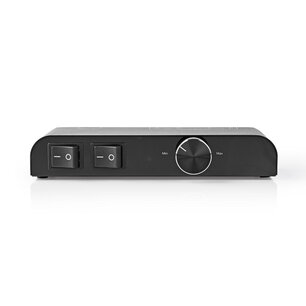 Nedis ASWI2652BK Luidsprekerschakelaar 2 Poorten Banana Volume Control Zwart Nedis ASWI2652BK Luidsprekerschakelaar 2 Poorten Banana Volume Control Zwart