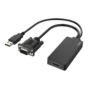 Hama Video-adapter VGA+USB-stekker - HDMIâ„¢-aansluiting Full-HD 1080p Hama Video-adapter VGA+USB-stekker - HDMIâ„¢-aansluiting Full-HD 1080p